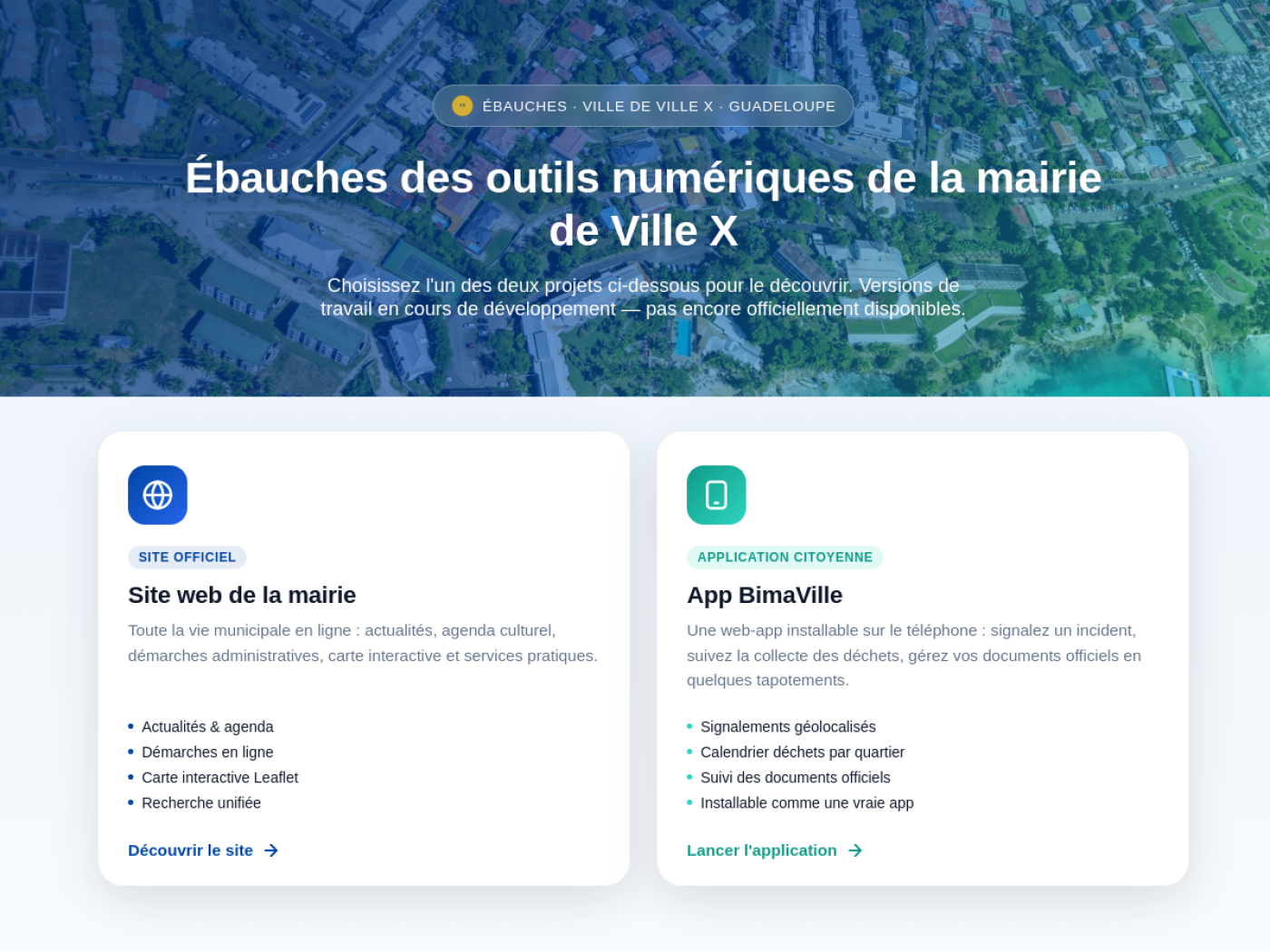 Capture du site Mairie de Ville X